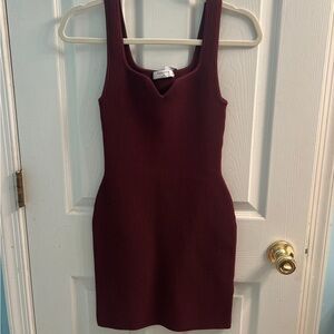 Aritzia Babaton Sculpt Knit Knott Mini Dress